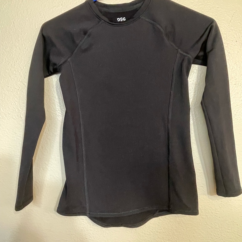DSG Sporty Black Long Sleeve Top Girls Medium 10/12